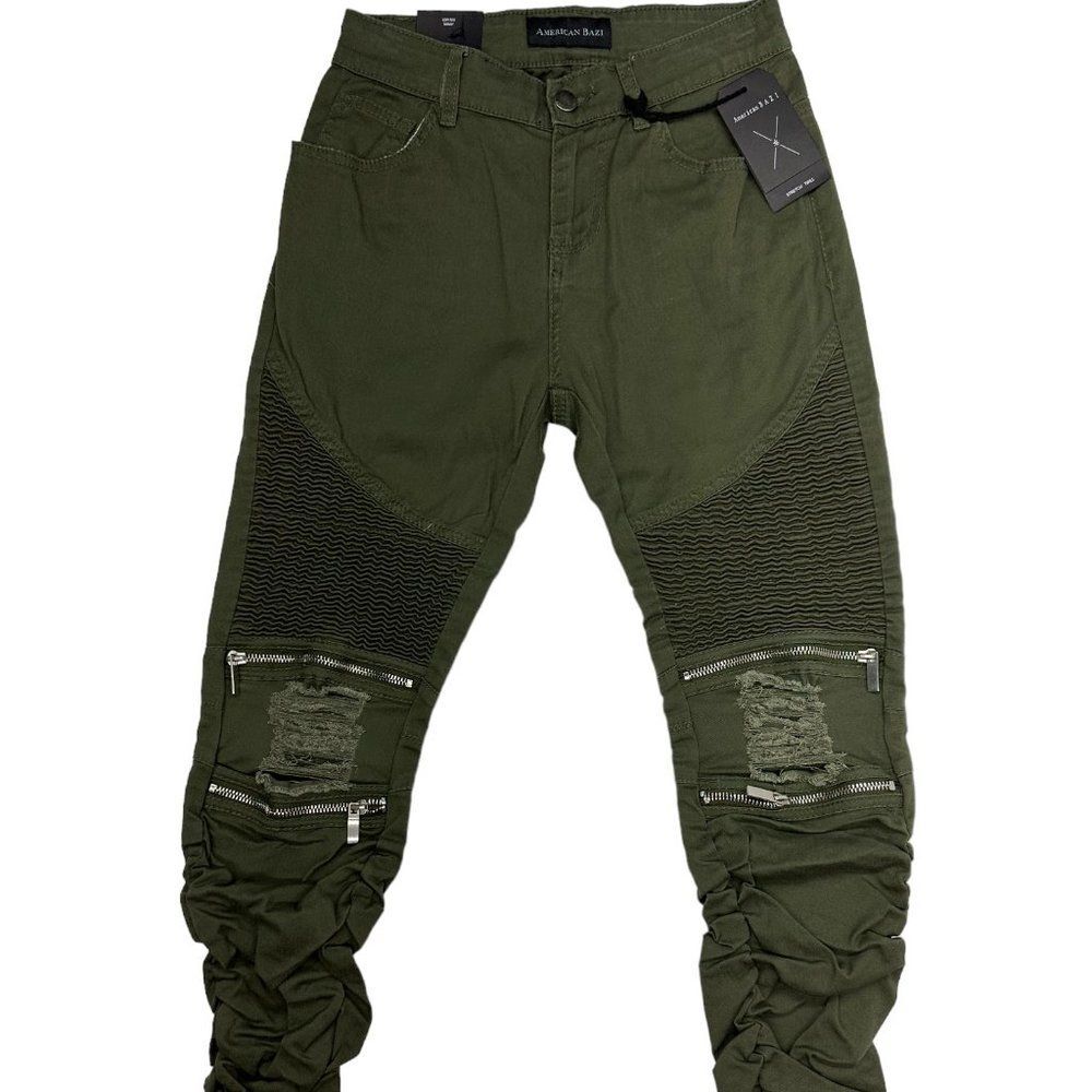 American Bazi Moto Style Skinny Crops (1)